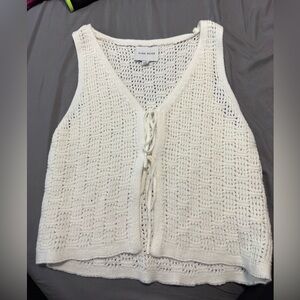 Pink Rose Ivory Crochet Top